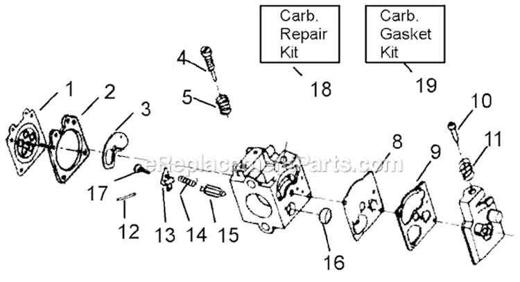 Page A Diagram and Parts List for SST45  Weed Eater Trimmer